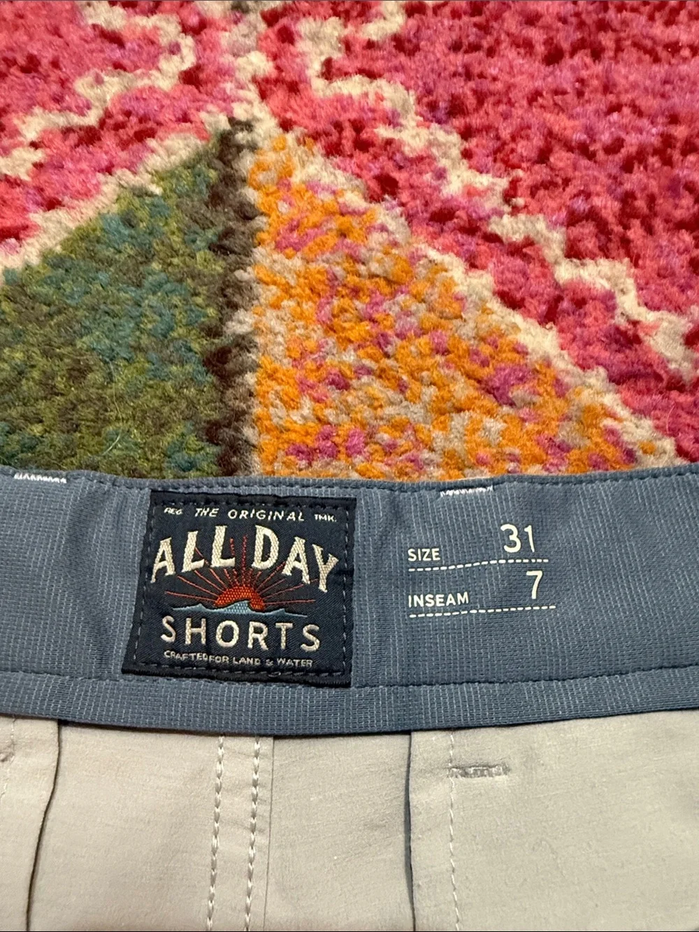 Faherty Men's All Day Flat-Front Drawstring Short in size 31 (7” inseam)